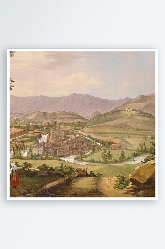 大气欧式风景画油画装饰画-众图网