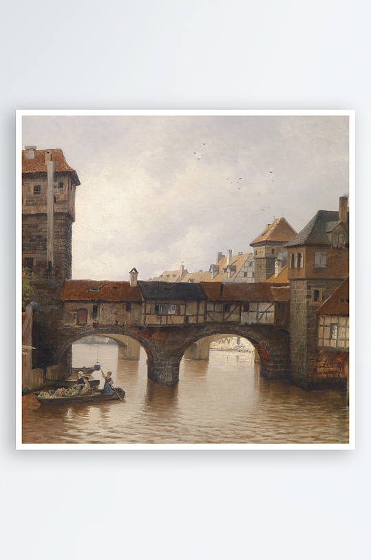 大气欧式风景画油画装饰画-众图网