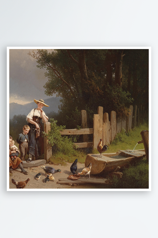 欧式风景画油画装饰画挂画-众图网