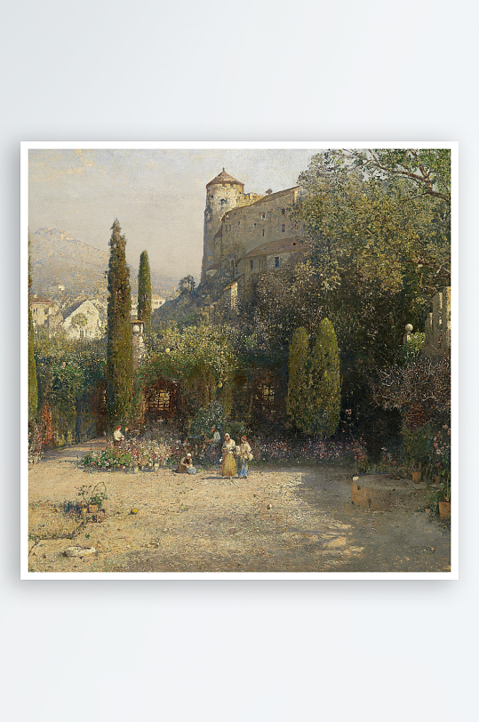 欧式风景画油画装饰画挂画-众图网