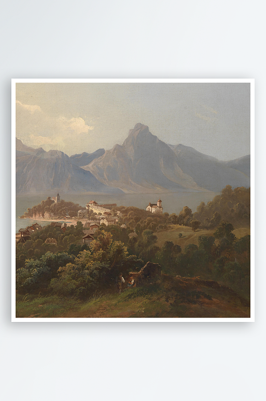 欧美风景画油画装饰画-众图网