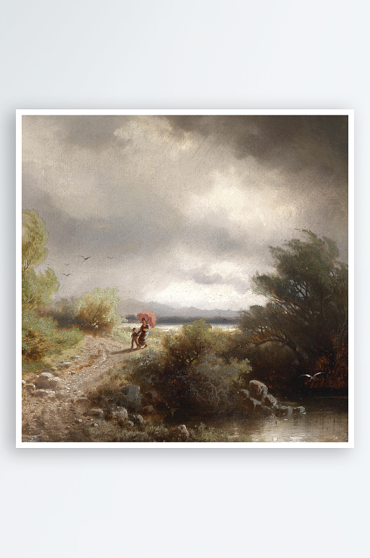 欧美风景画油画装饰画-众图网