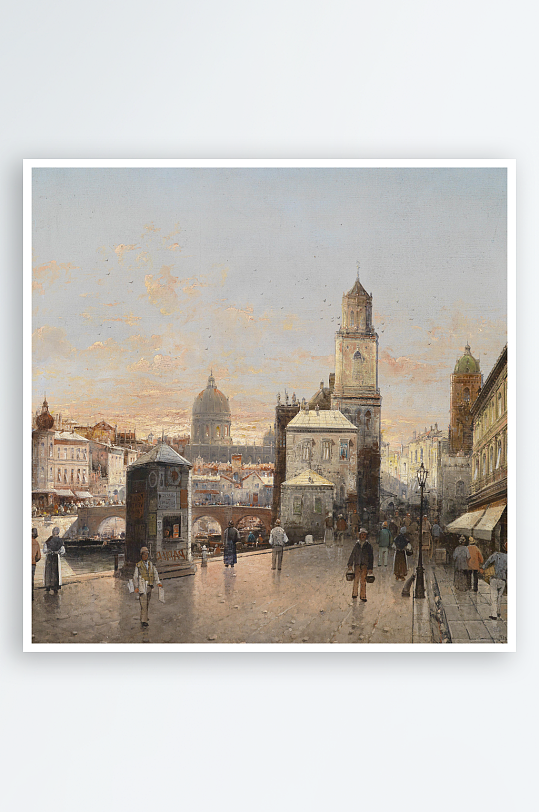 欧美风景画油画装饰画-众图网