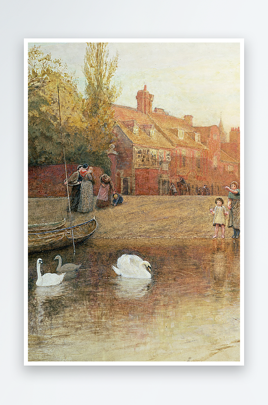 高清欧美风景画油画装饰画-众图网