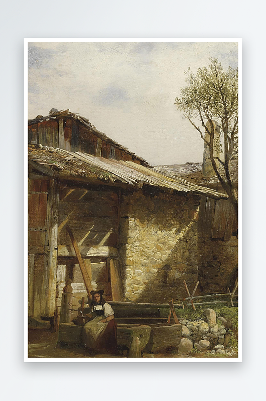 欧美风景画油画装饰画-众图网