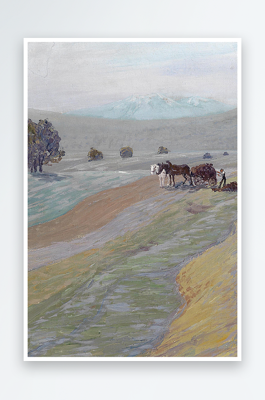 大气欧美风景画油画装饰画-众图网