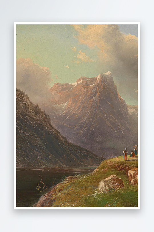 大气欧美风景画油画装饰画-众图网