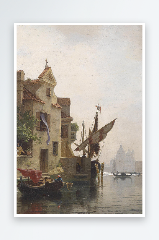 大气欧美风景画油画装饰画-众图网