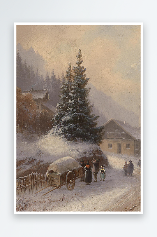 大气欧美风景画油画装饰画-众图网