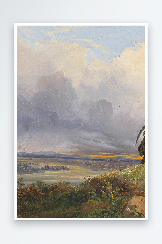 大气高清欧美风景画油画装饰画-众图网