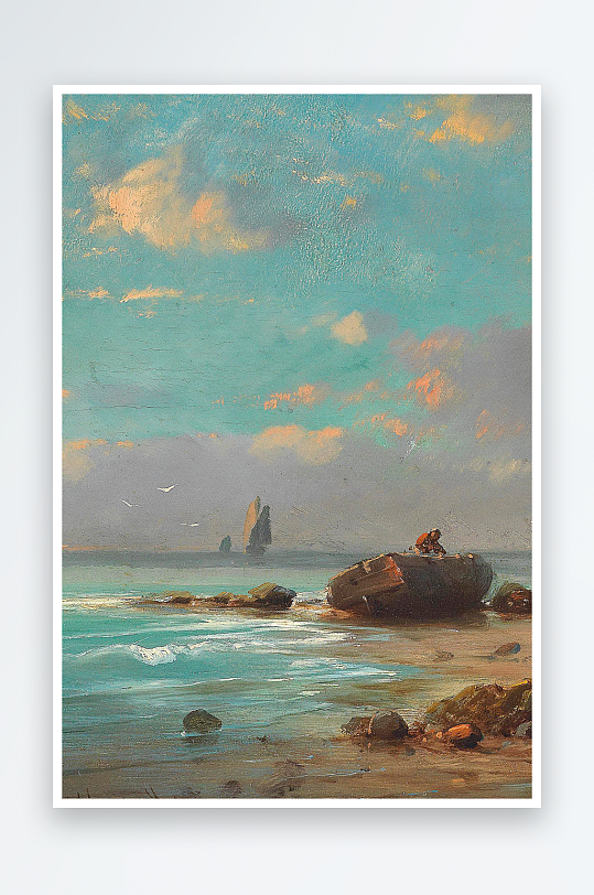 大气高清欧美风景画油画装饰画-众图网