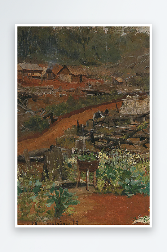 大气高清欧美风景画油画装饰画-众图网