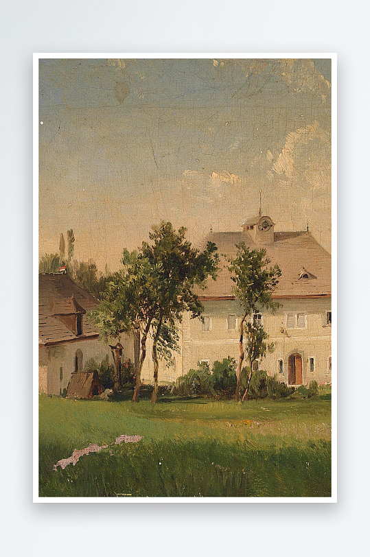 大气高清欧美风景画油画装饰画-众图网