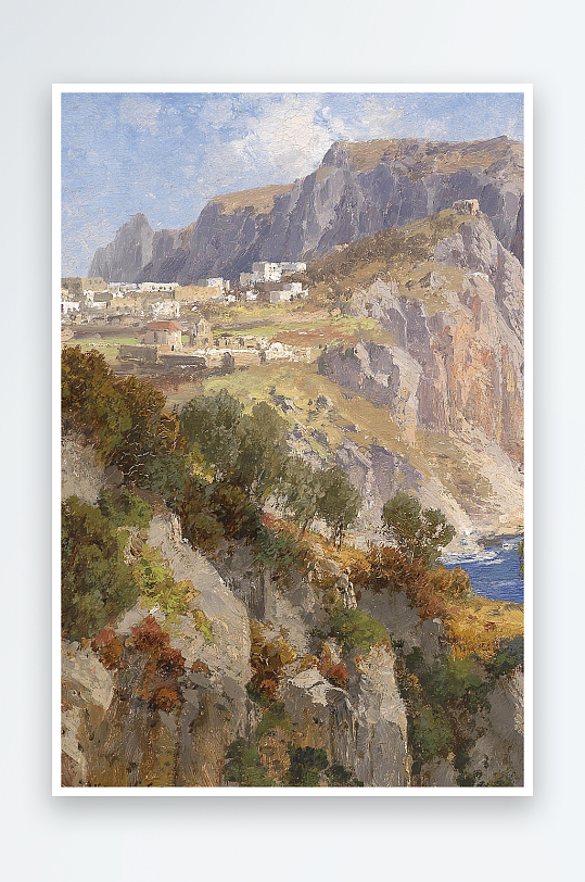大气高清欧美风景画油画装饰画-众图网