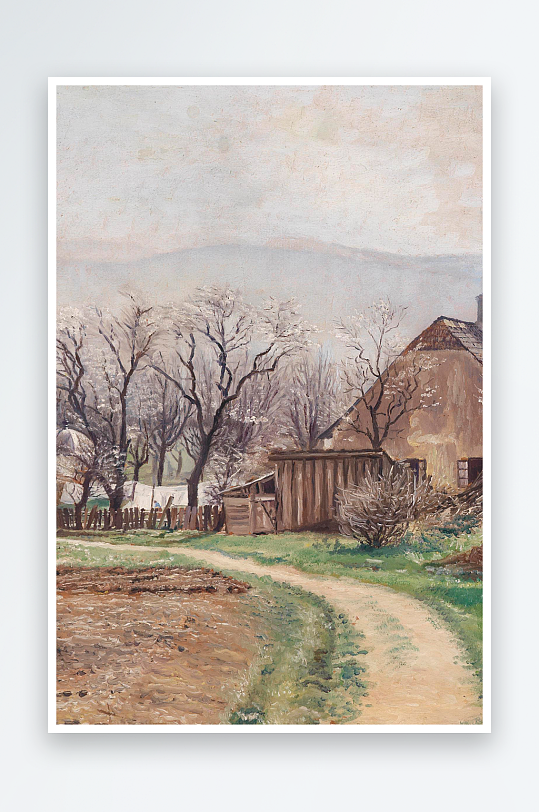 大气高清欧美风景画油画装饰画-众图网