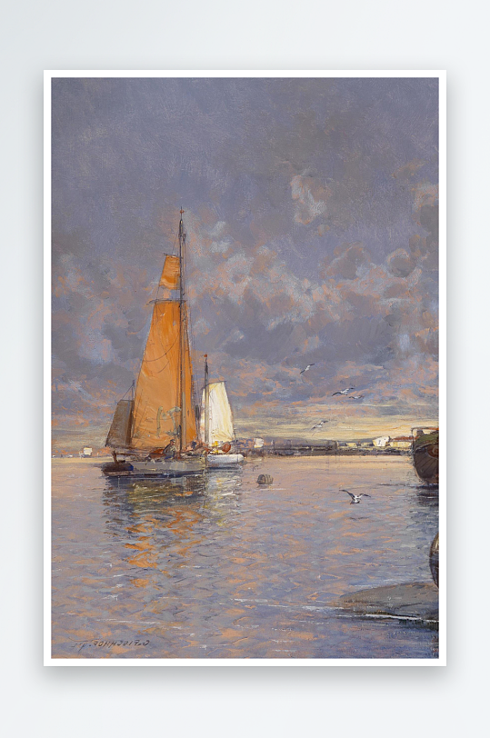 欧美油画风景画装饰画-众图网