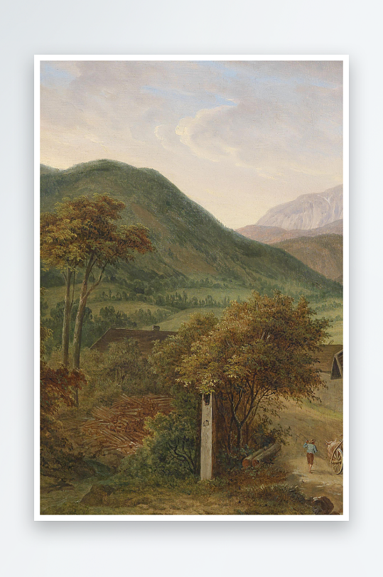 高清欧美油画风景画装饰画-众图网