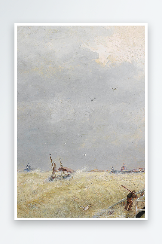 高清欧美油画风景画装饰画-众图网