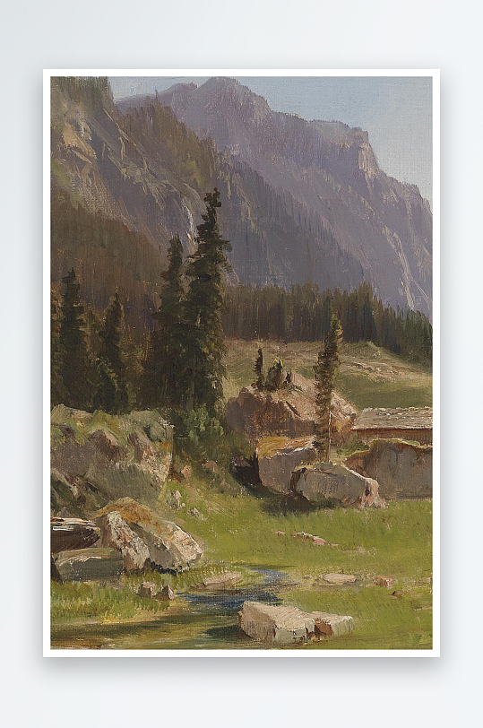 高清欧美油画风景画装饰画-众图网