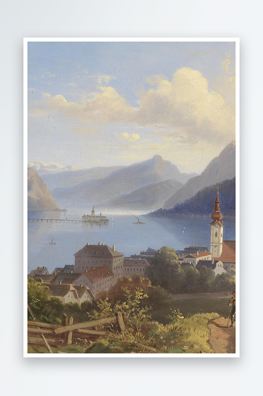 欧美油画风景画装饰画-众图网