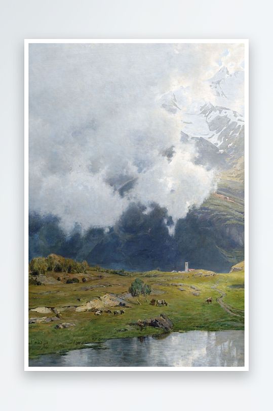 欧美油画风景画装饰画图片-众图网