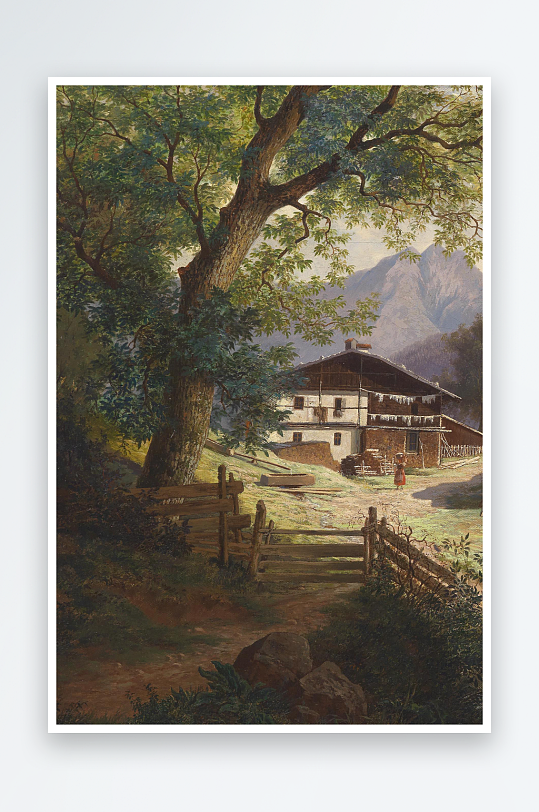 欧美油画风景画装饰画图片-众图网