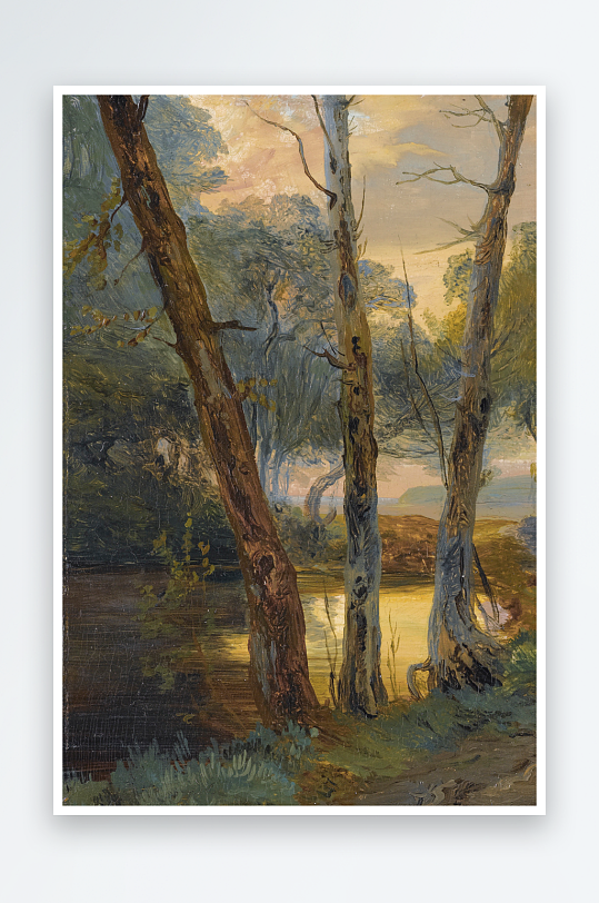 大气欧美油画风景画装饰画-众图网