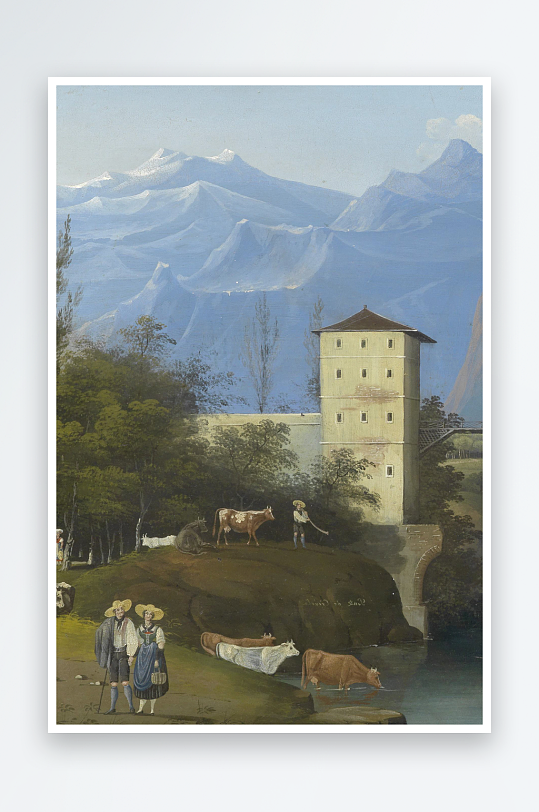 大气高清欧美油画风景画装饰画-众图网