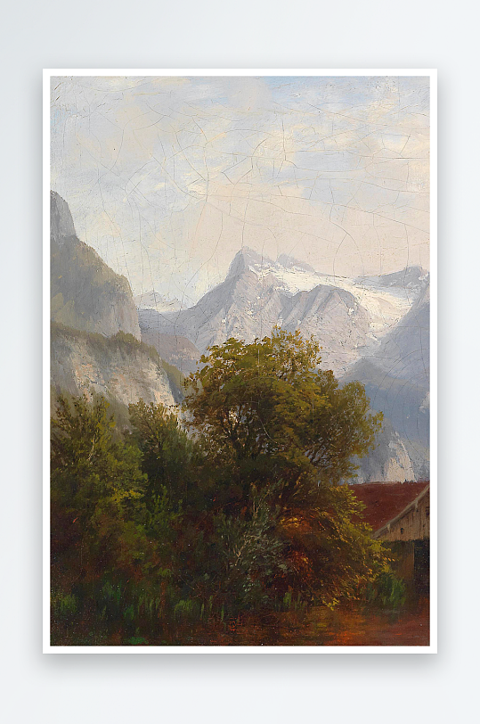 大气高清欧美油画风景画装饰画-众图网