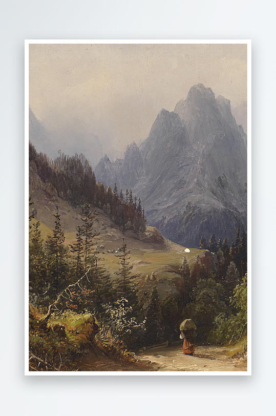 大气欧美油画风景画装饰画-众图网