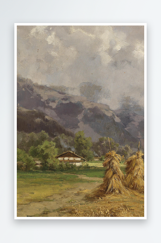 大气欧美油画风景画装饰画-众图网