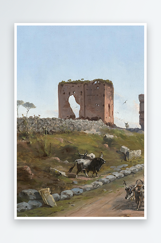 大气欧美油画风景画装饰画-众图网