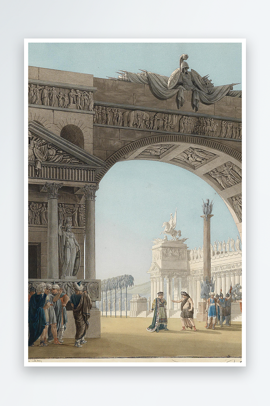 大气欧美油画风景画装饰画-众图网