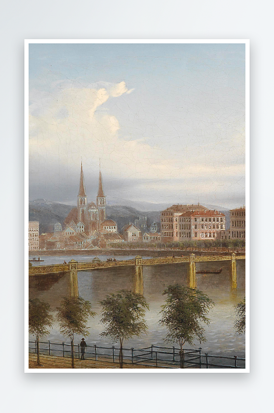 大气欧美油画风景画装饰画-众图网