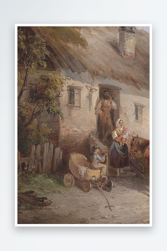 欧美油画风景画装饰画素材-众图网