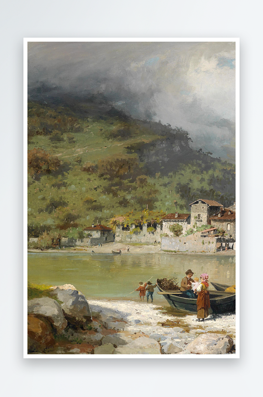 高清欧美风景画油画装饰画-众图网