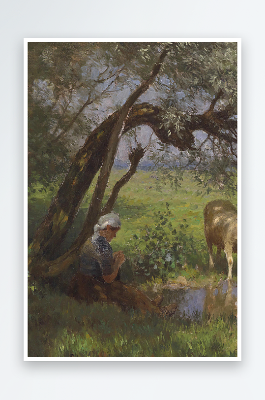 高清欧美风景画油画装饰画-众图网