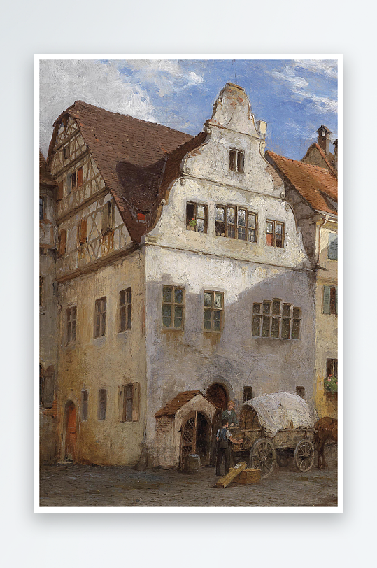 高清欧美风景画油画装饰画-众图网