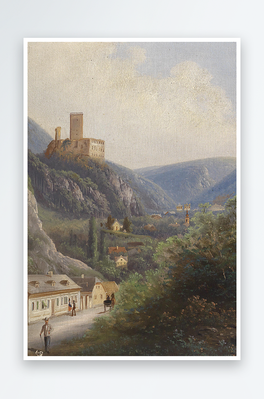 大气欧美风景画油画装饰画-众图网