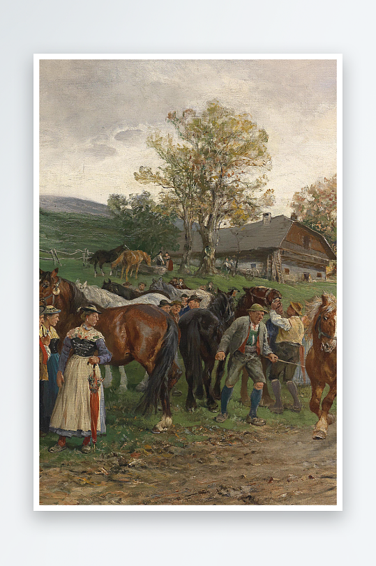 大气欧美风景画油画装饰画-众图网