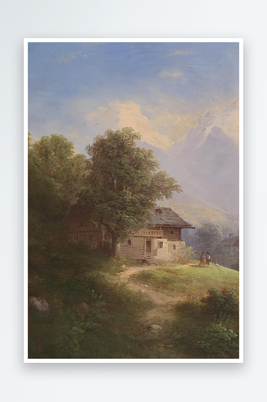 大气欧美风景画油画装饰画-众图网