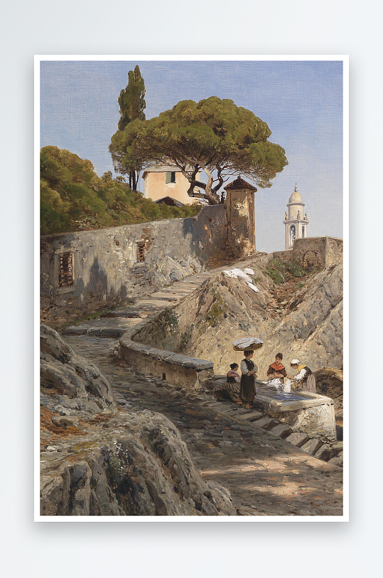 欧美风景画油画装饰画-众图网