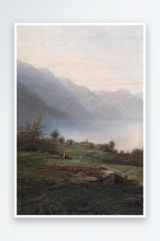 唯美欧美风景画油画装饰画-众图网