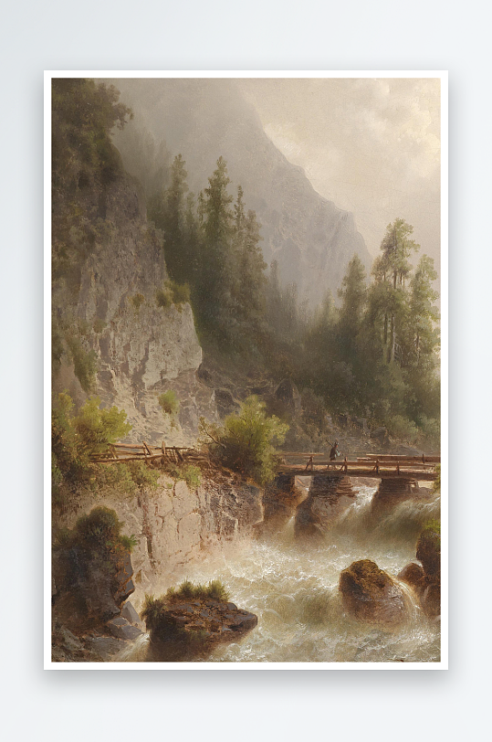 大气欧美风景画油画装饰画-众图网