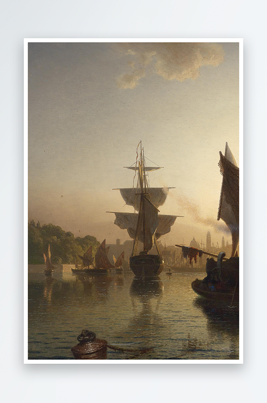 大气欧美风景画油画装饰画-众图网