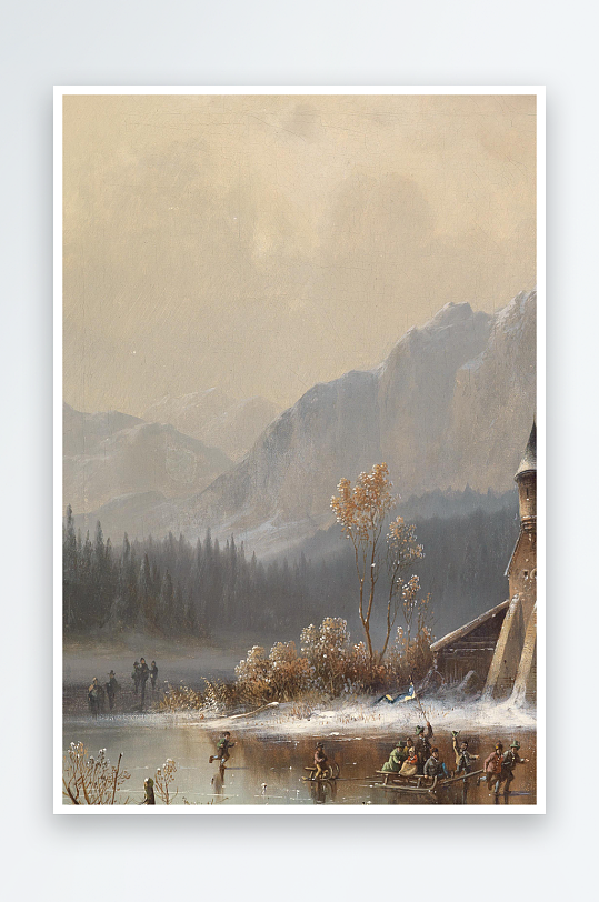 大气欧美风景画油画装饰画-众图网