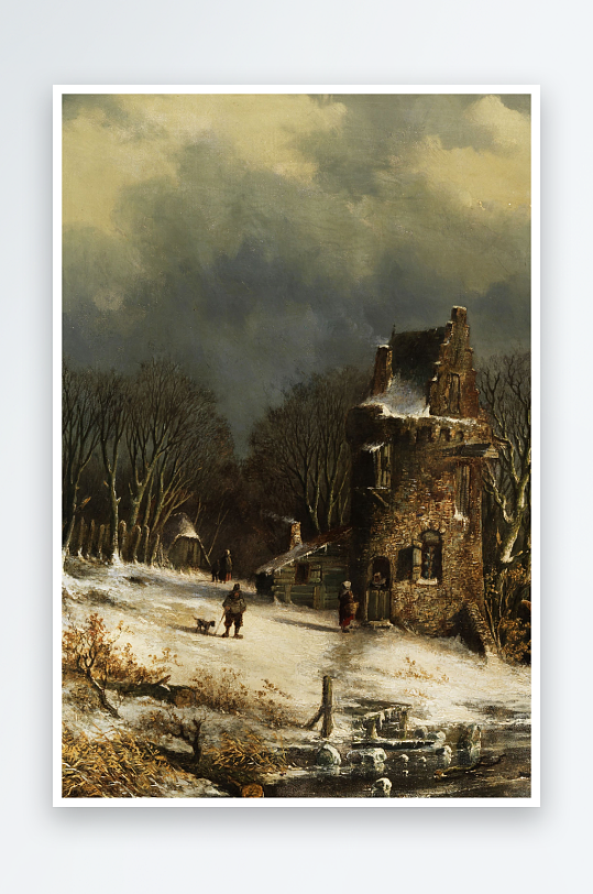 大气欧美风景画油画装饰画-众图网