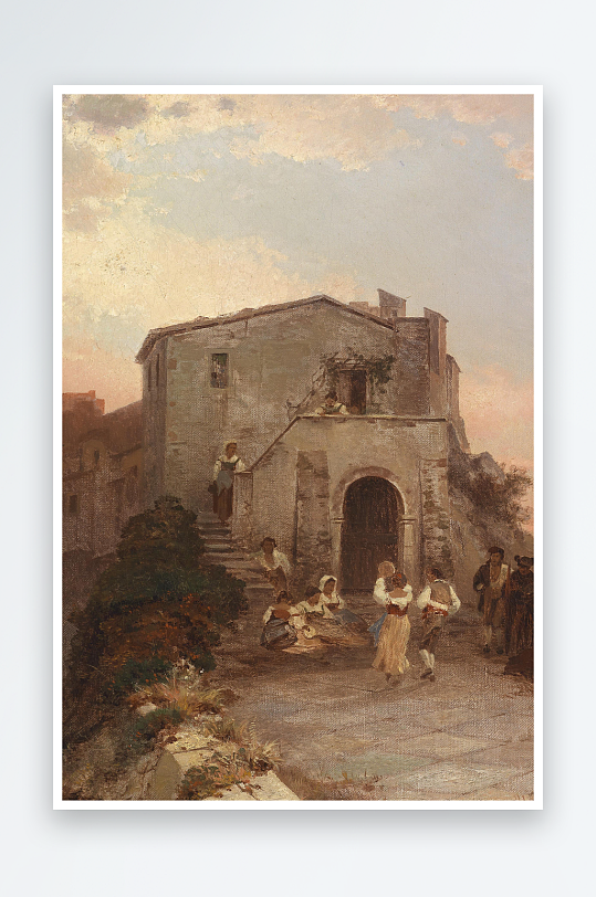 欧美风景画油画装饰画-众图网