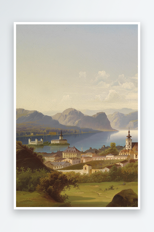 欧美风景画油画装饰画-众图网