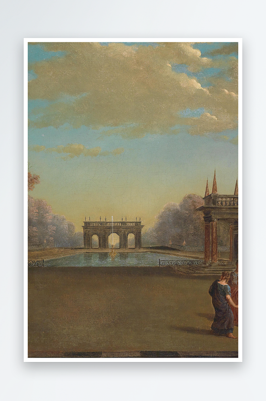 大气欧美风景画油画装饰画-众图网